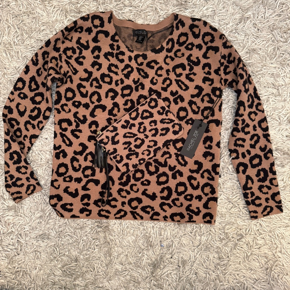 Rachel Zoe Leopard Sweater
